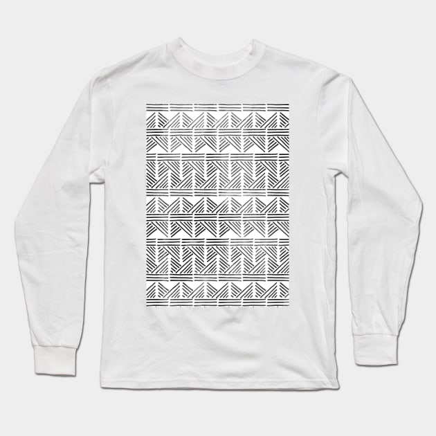 Abstact Aztec Print Long Sleeve T-Shirt by kookiepixel